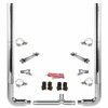 BESTfit 7 X 114 Inch Chrome Exhaust Kit W/  Flat Top Top Stack   Long 90S & 7 Inch Y-Pipe 7 Inch Taper Lock Chrome Tee Peterbilt (1987-2003) 52 Inch Quiet Spools Unibilt