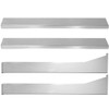 Chrome Shop Mafia Stainless Steel 5 X 36 Inch Cab-Sleeper Panel W/ Extenders, Full Wrap - Blank For Peterbilt 378 & 379
