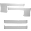 Chrome Shop Mafia 5 X 48 Inch Stainless Steel Cab-Cowl & Sleeper Panels W/ Full Wrap - Blank For Peterbilt 389 Glider