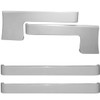 Chrome Shop Mafia 5 X 63 Inch Stainless Steel Cab-Cowl & Sleeper Panels W/ Full Wrap - Blank For Peterbilt 389, 2008-2010