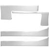 Chrome Shop Mafia Stainless Steel 5 & 1 X48 Inch Cab-Cowl & Sleeper Panel W/ Extenders, Full Wrap - Blank For Peterbilt 389, 2011-2017