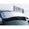 Kenworth T680, T880, W990 17.5 Inch 304 Stainless Steel Curve Drop Visor By CSM
