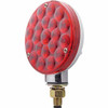 4 Inch 21 Diode Red LED Turn Signal Light W/ Red Bubble Lens