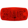 2 X 4 Inch 16 LED Double Bubble Bullseye Marker Light - Red LED / Red Lens