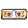 BESTfit 4 X 6 Inch LED Dual Function Chrome Projection Headlight - Driver Side For Freightliner, Kenworth, Peterbilt, Western Star