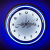 Chrome Shop Mafia - Neon Clock W/ Blue & White Lights