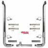 BESTfit 7-5 X 108 Inch Chrome Exhaust Kit W/ West Coast Turnout Stacks, Long Drop Elbows & 5” Tee For Peterbilt 359 1967 - 1987