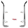 BESTfit 8-5 X 102 Inch Chrome Exhaust Kit W/ Bull Hauler Stacks, Long Drop Elbows & Quiet Spools W/Out Tee For Peterbilt 359 1967 - 1987