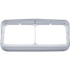 Chrome Dual Rectangular  Headlight Bezel W/ Visor