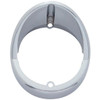 Chrome Round Cab Light Bezel W/ Vertical Visor