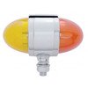 17 Diode Amber & Red LED Double Face Auxiliary Cab Light W/ Amber & Red Watermelon Style Lens