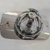Stainless Steel Sleeper Map Light Bracket with Watermelon Light and Toggle Switch Cutouts for Peterbilt Trucks