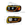 Blackout Projection Headlight with LED Turn Signal and Light Bar - Passenger Side