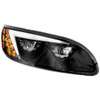 Peterbilt Passenger Side LED Headlight With Black Housing