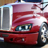 Kenworth T660 Black CREE LED Headlight, Driver Side W/ Sequential Turn Signal & Triple Bar Position Light Bar