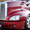 Kenworth T660Chrome CREE LED Headlight, Driver Side W/ Sequential Turn Signal & Triple Bar Position Light Bar