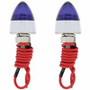 Blue LED Bullet Light License Plate Fasteners 2 Pack