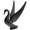 Swan Hood Ornament With Matte Black Finish And Two Stud Installation