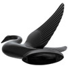 Swan Hood Ornament With Matte Black Finish And Two Stud Installation