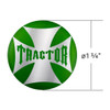 Green Tractor Maltese Cross Sticker for Air Valve Knob