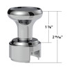 Chrome Gearshift Knob with Eaton Fuller Style 13/15/18 Shifter Adapter