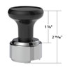 Black Gearshift Knob with 1/2-Inch-13 Thread and Eaton Fuller Style 9/10 Shifter Adapter
