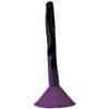 Black Quilted Vinyl Shift Stick Cover With Purple Flames