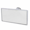 Rectangular Chrome Interior Rear View Mirror with Glue-On Mount