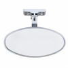 Oval Chrome Aluminum Interior Rear View Mirror with Screw-On Mount