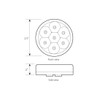 7 Diode Round Low Profile Pearl Marker Light