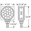 Amber & Red LED Double Face Clear Lens Turn Signal Light