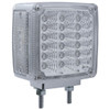 LED Double Face Square Turn Signal W/ Clear Lens, Double Stud Mount For Passenger Side