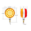 4.25-Inch Double-Face Reflector Turn Signal LED Light with Amber and Red Lenses