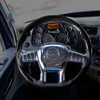 18-Inch YourGrip Glossy Candy Black Wood Steering Wheel for Peterbilt 579 and Kenworth T680