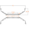 Freightliner FL112 SBA 1995-2005 12 Inch Chrome Break Back Bumper W/ Center Step & Tow Pin Holes