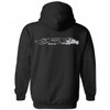 Chrome Shop Mafia Black Pull Over Hoodie with Gray Truck Logo on Back - Medium Chrome Shop Mafia Black Pull Over Hoodie with Gray Truck Logo on Back - Medium
