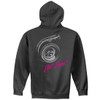Diesel Life Pink Turbo Got Boost Logo Charcoal Hoodie - Large