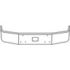 Peterbilt 377 SBA 1997-2000 18 Inch Chrome Bumper W/ Tow Holes By Valley Chrome