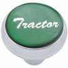 Chrome Deluxe Air Valve Knob W/ Glossy Green Tractor Sticker