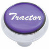 Chrome Deluxe Air Valve Knob W/ Glossy Purple Tractor Sticker