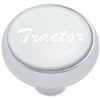 Chrome Deluxe Air Valve Knob W/ Glossy Silver Tractor Sticker