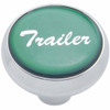 Chrome Deluxe Air Valve Knob W/ Glossy Green Trailer Sticker