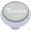 Chrome Deluxe Air Valve Knob W/ Glossy Silver Trailer Sticker