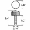 Chrome Small Dash Screws With Clear Jewel  For Peterbilt - Pair