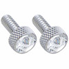 Chrome Small Dash Screws With Clear Jewel  For Peterbilt - Pair
