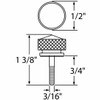 Chrome Dash Screws With Clear Jewel  For Peterbilt (Pack Of 6)