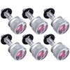 Chrome Dash Screws With Purple Jewel- 6 Pack For Peterbilt