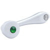 Chrome Window Crank For Splined Window Regulator Shaft - Green Jewel