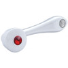 Chrome Window Crank For Splined Window Regulator Shaft - Red Jewel