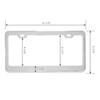 6.375 X 12 Inch Stainless Steel License Plate Frame